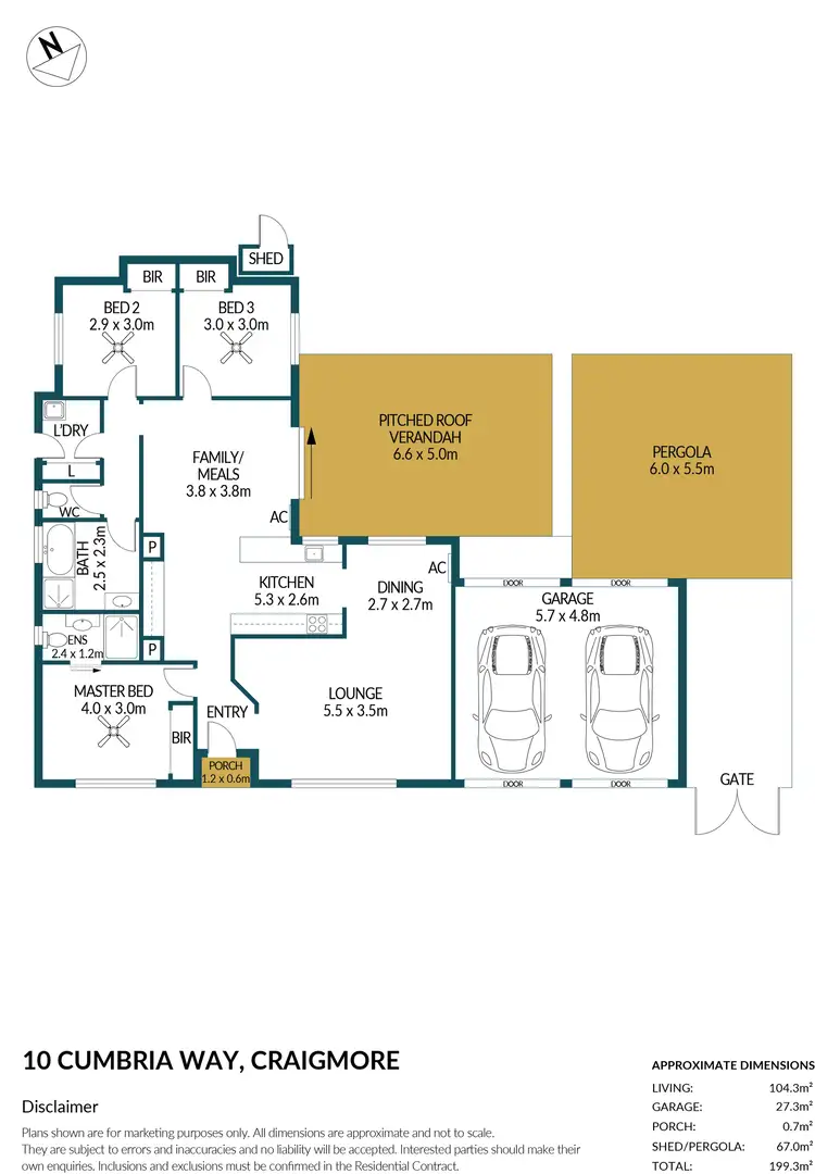 Floorplan of Homely house listing, 10 Cumbria Way, Craigmore SA 5114