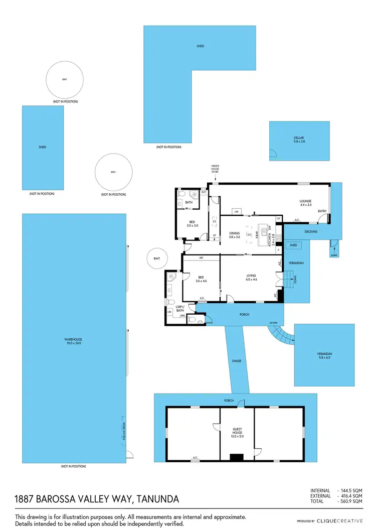 Floorplan of Homely rural property listing, 1887 Barossa Valley Way, Rowland Flat SA 5352