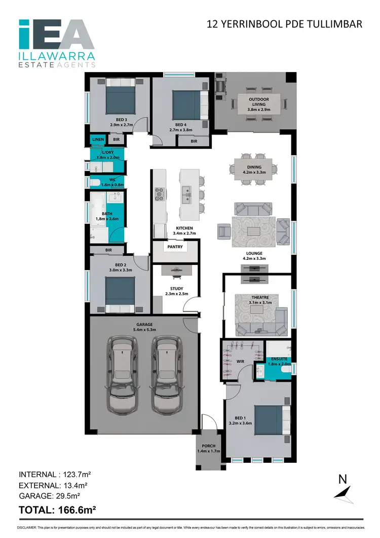 Floorplan of Homely house listing, 12 Yerrinbool Parade, Tullimbar NSW 2527