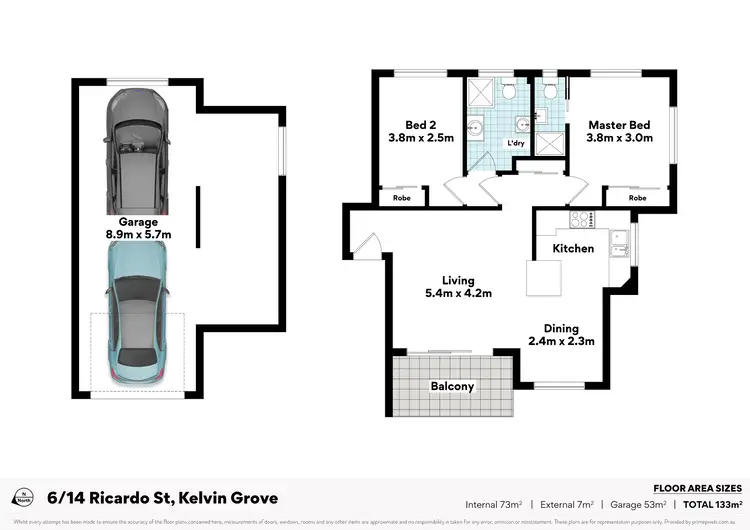 Floorplan of Homely apartment listing, 6/14 Ricardo Street, Kelvin Grove QLD 4059