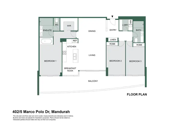 Floorplan of Homely apartment listing, 402/5 Marco Polo Drive, Mandurah WA 6210