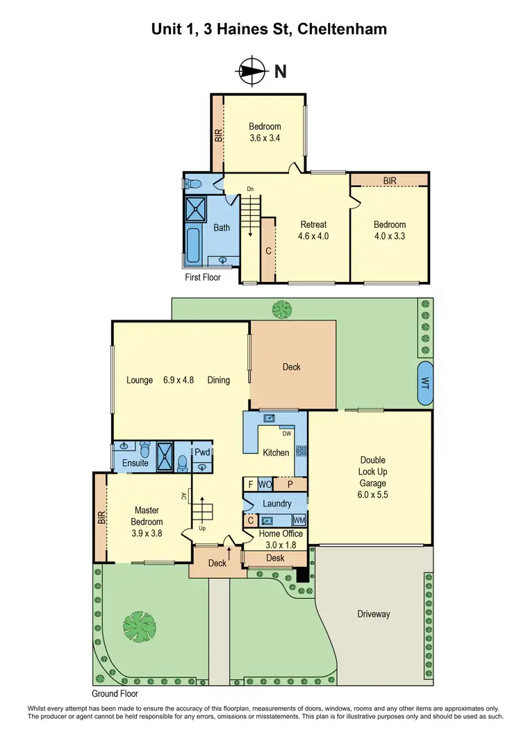 Floorplan of Homely townhouse listing, 1/3 Haines Street, Cheltenham VIC 3192