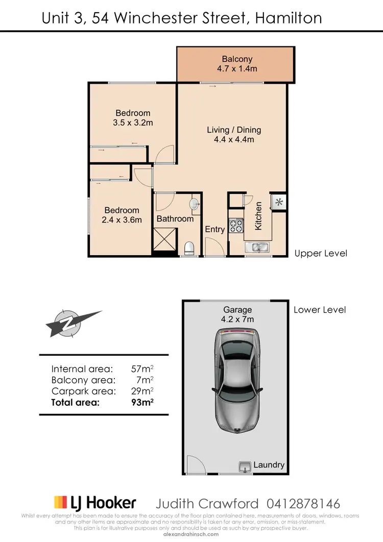 Floorplan of Homely unit listing, 3/54 Winchester Street, Hamilton QLD 4007