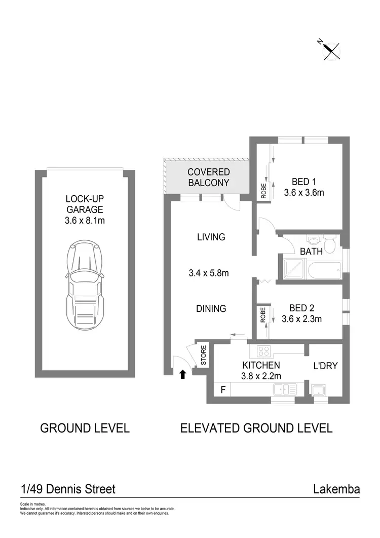 Floorplan of Homely apartment listing, 1/49 Dennis Street, Lakemba NSW 2195