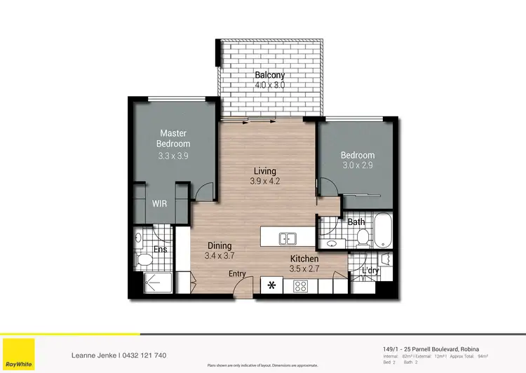 Floorplan of Homely unit listing, 149/1-25 Parnell Boulevard, Robina QLD 4226