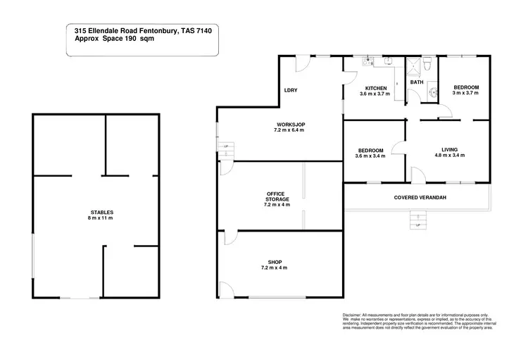 Floorplan of Homely house listing, 315 Ellendale Road, Fentonbury TAS 7140