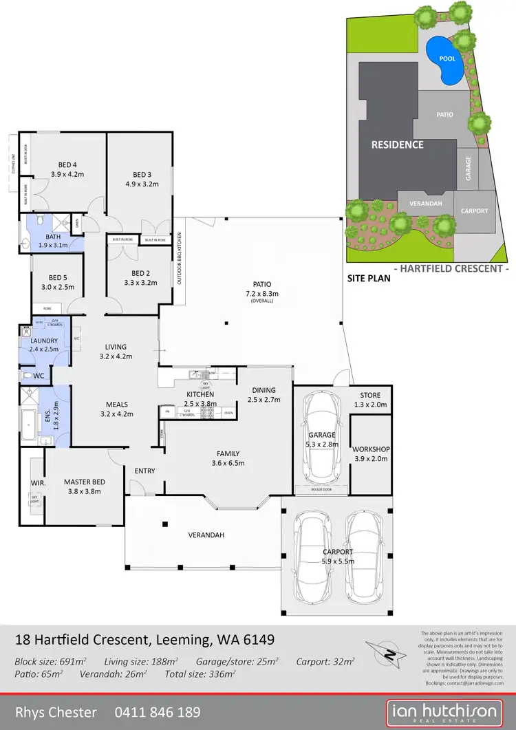Floorplan of Homely house listing, 18 Hartfield Crescent, Leeming WA 6149