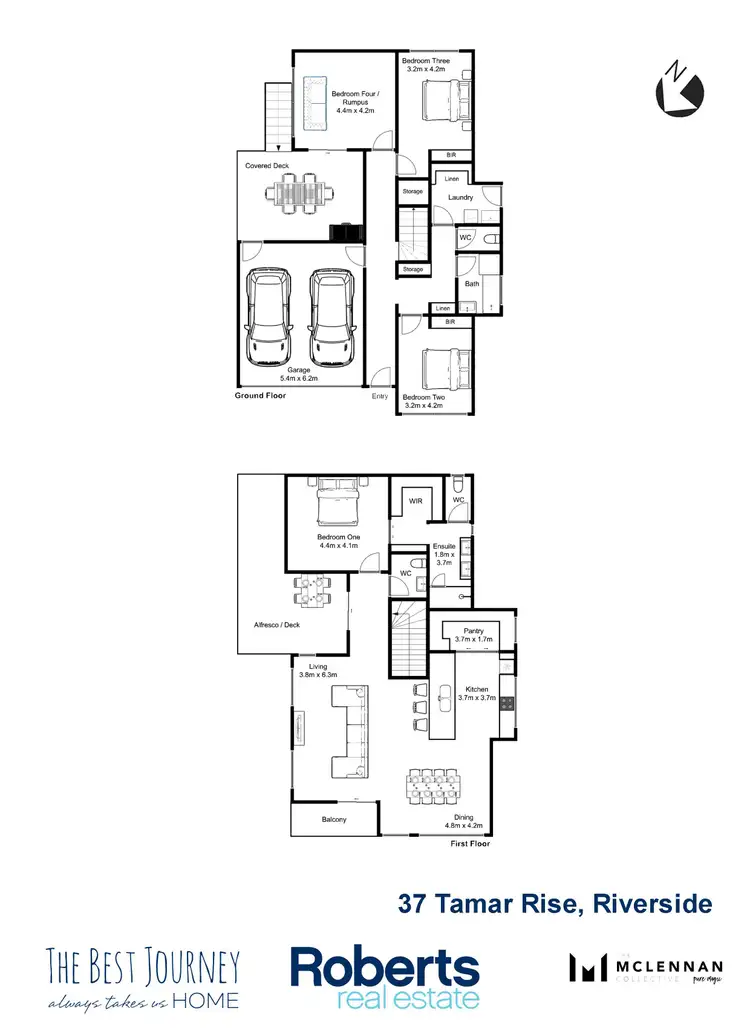 Floorplan of Homely house listing, 37 Tamar Rise, Riverside TAS 7250