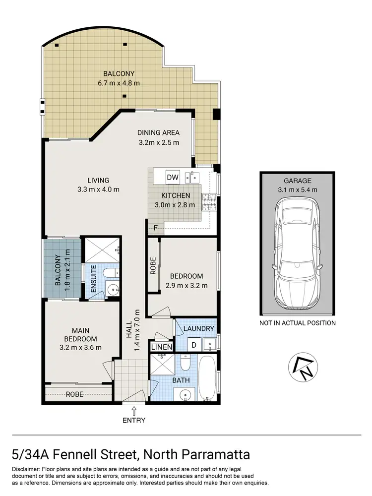 Floorplan of Homely unit listing, 5/34A Fennell Street, North Parramatta NSW 2151