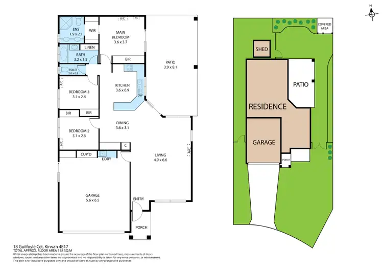 Floorplan of Homely house listing, 18 Guilfoyle Circuit, Kirwan QLD 4817