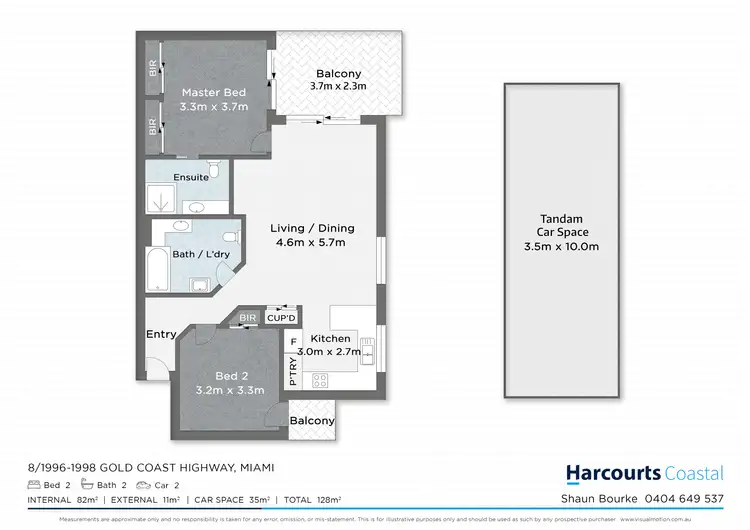 Floorplan of Homely unit listing, 8/1996-1998 Gold Coast Highway, Miami QLD 4220