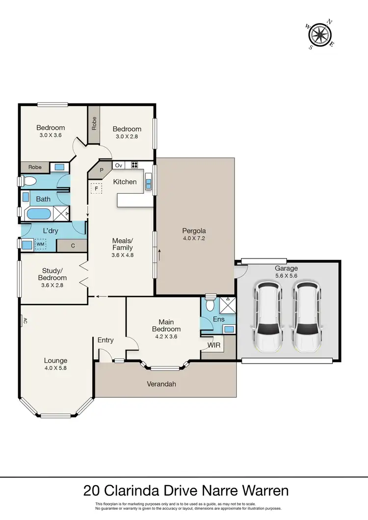 Floorplan of Homely house listing, 20 Clarinda Drive, Narre Warren VIC 3805