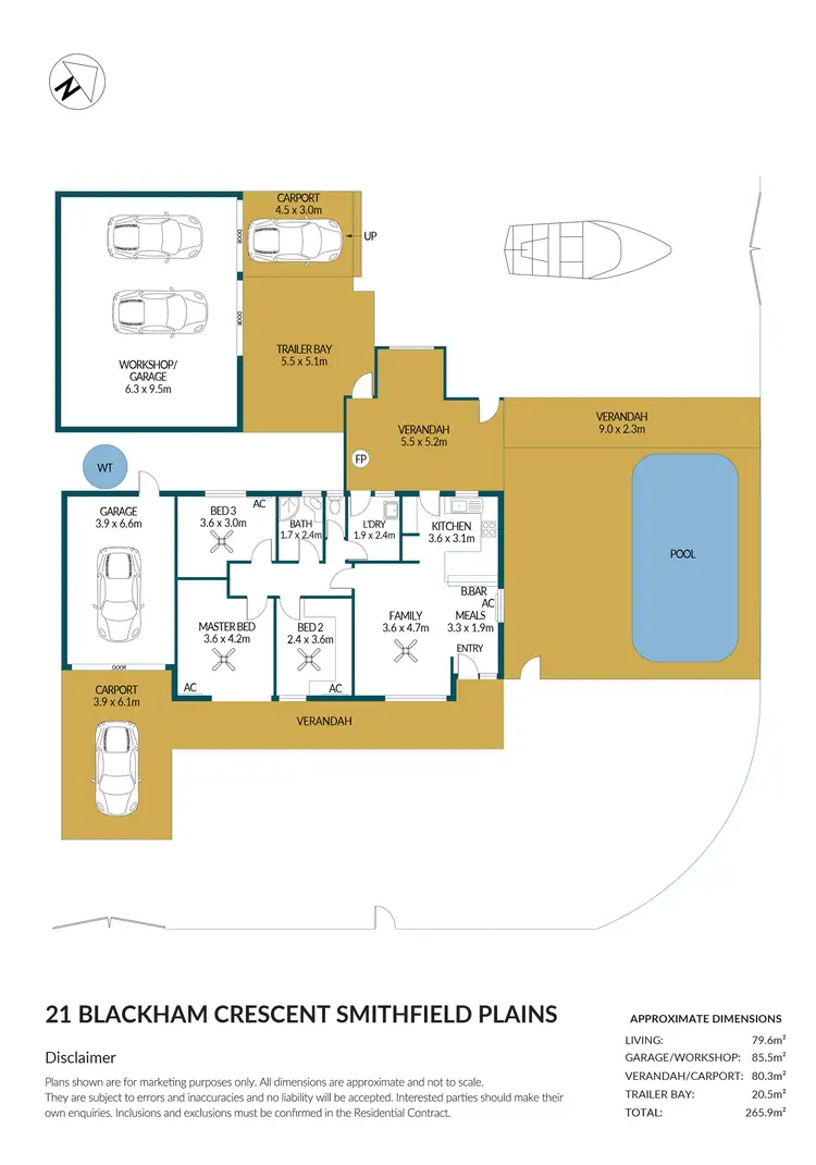Floorplan of Homely house listing, 21 Blackham Crescent, Smithfield Plains SA 5114