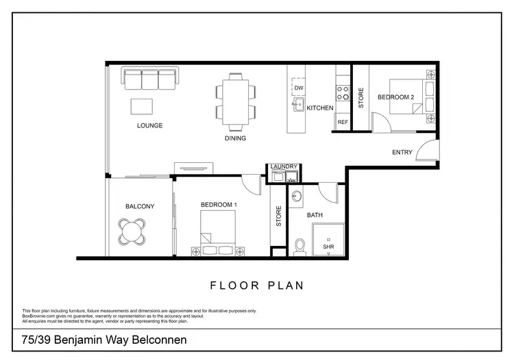 Floorplan of Homely apartment listing, 75/39 Benjamin Way, Belconnen ACT 2617