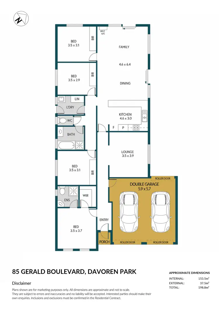 Floorplan of Homely house listing, 85 Gerald Boulevard, Davoren Park SA 5113