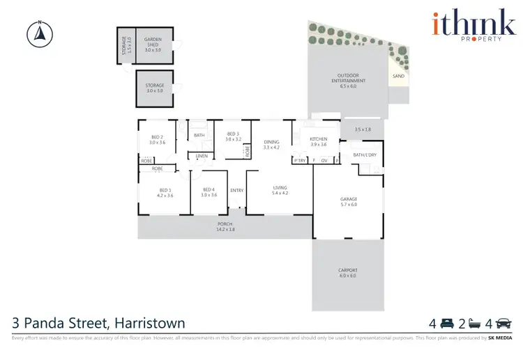 Floorplan of Homely house listing, 3 Panda Street, Harristown QLD 4350