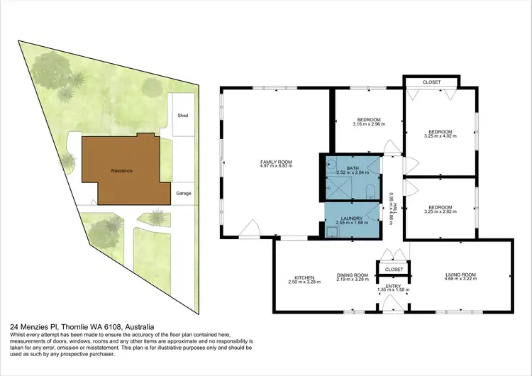 Floorplan of Homely house listing, 24 Menzies Place, Thornlie WA 6108