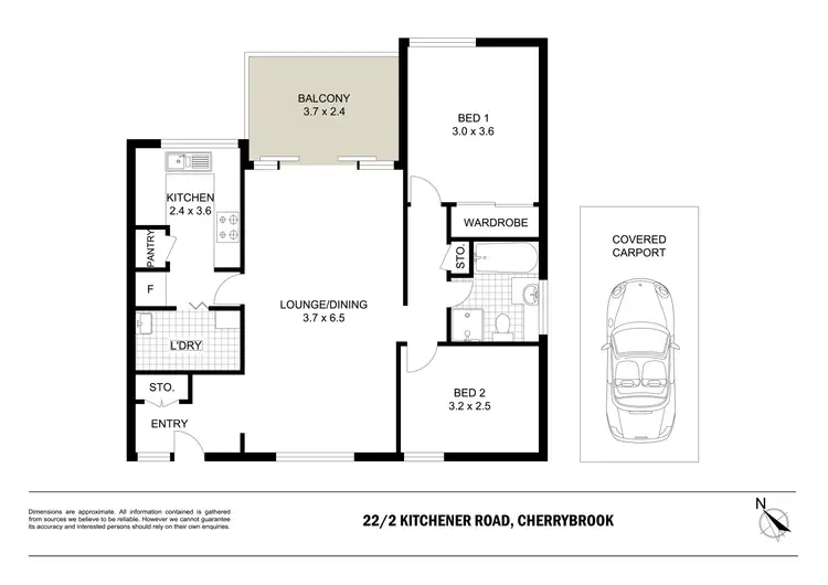 Floorplan of Homely unit listing, 22/2 Kitchener Road, Cherrybrook NSW 2126