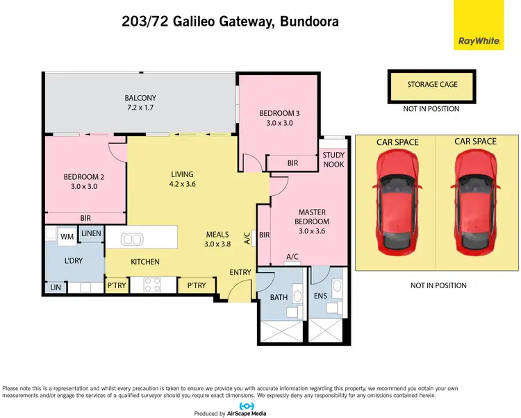Floorplan of Homely apartment listing, 203/72 Galileo Gateway, Bundoora VIC 3083