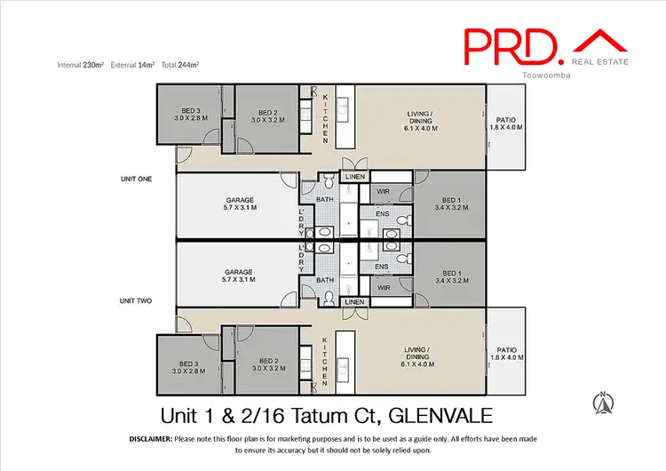 Floorplan of Homely unit listing, 1/16 Tatum Court, Glenvale QLD 4350