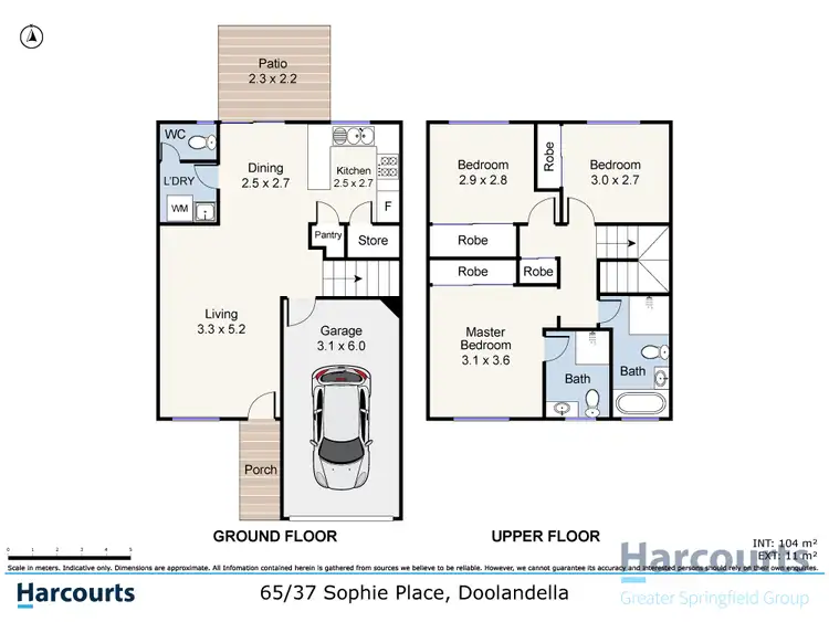 Floorplan of Homely house listing, 65/37 Sophie Place, Doolandella QLD 4077