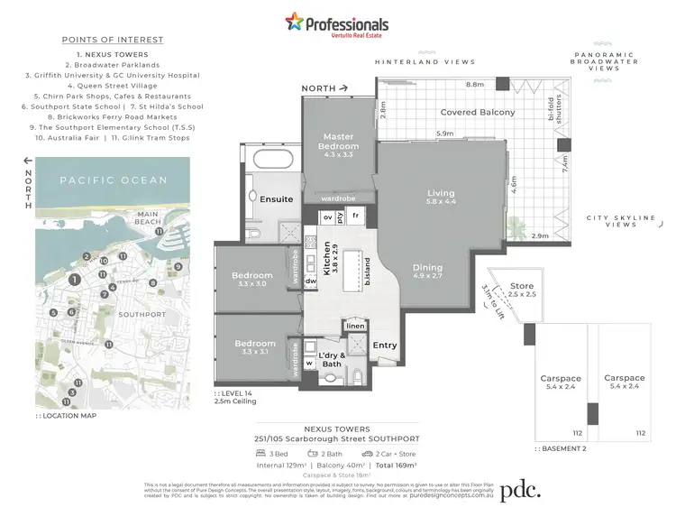 Floorplan of Homely apartment listing, 251/105 Scarborough Street, Southport QLD 4215