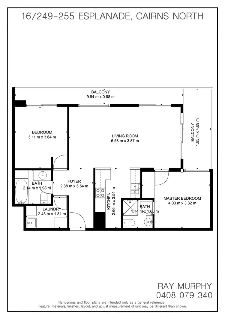 Floorplan of Homely unit listing, 16/249 Esplanade, Cairns North QLD 4870