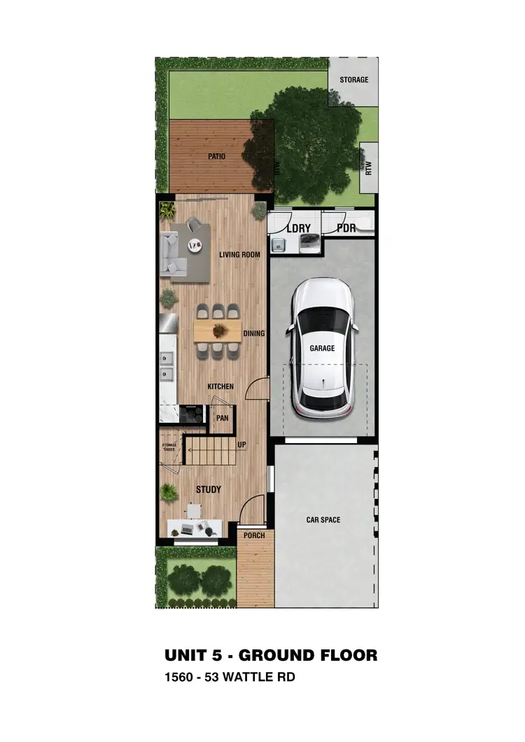 Floorplan of Homely townhouse listing, 6-10/53 Wattle Road, Maidstone VIC 3012