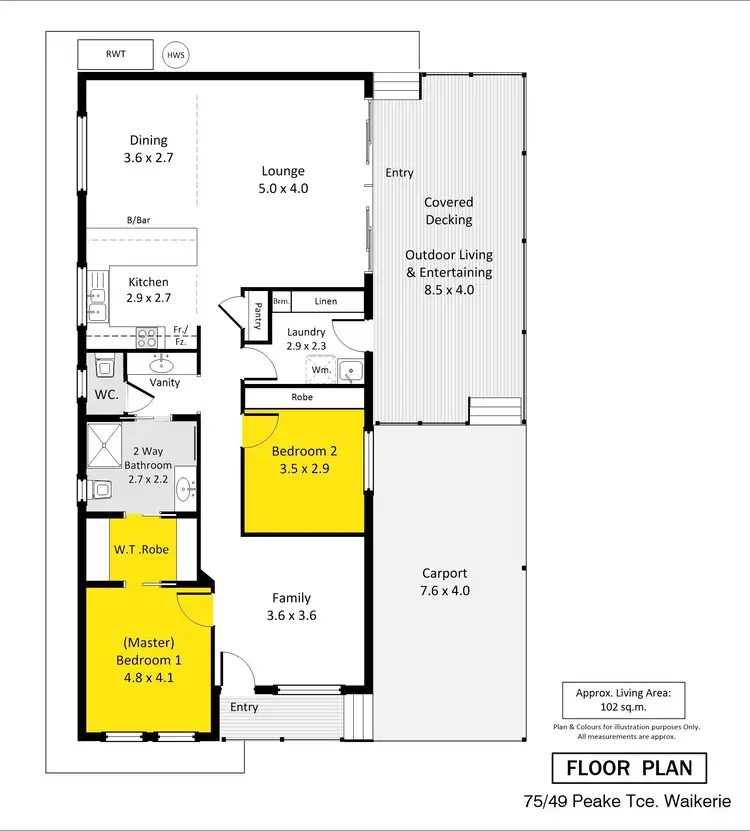 Floorplan of Homely house listing, Unit 75/49 Peake Terrace, Waikerie SA 5330