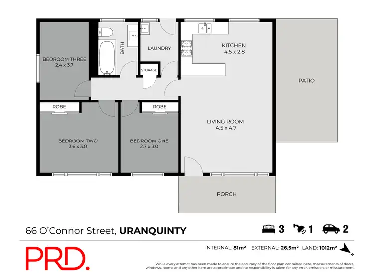 Floorplan of Homely house listing, 66 O'Connor Street, Uranquinty NSW 2652