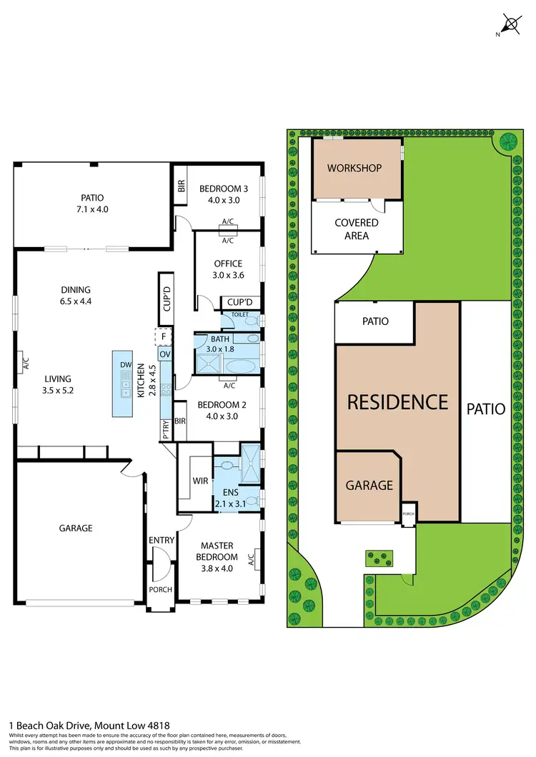 Floorplan of Homely house listing, 1 Beach Oak Drive, Mount Low QLD 4818