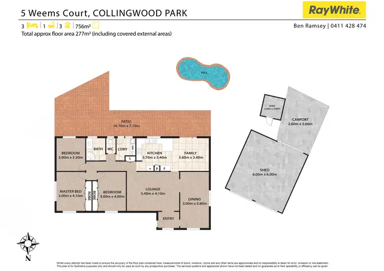 Floorplan of Homely house listing, 5 Weems Court, Collingwood Park QLD 4301