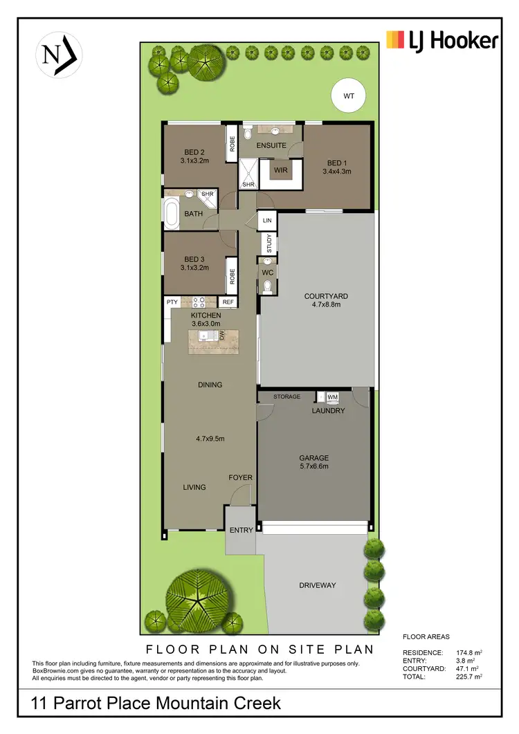 Floorplan of Homely house listing, 11 Parrot Place, Mountain Creek QLD 4557