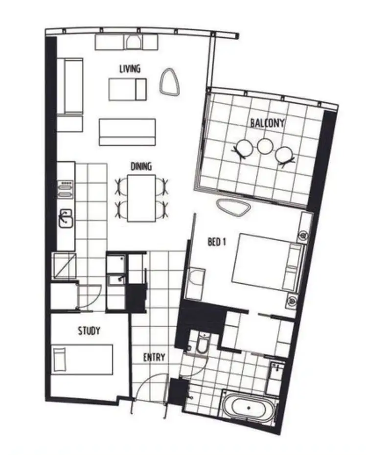 Floorplan of Homely unit listing, 902/9 Hamilton Avenue, Surfers Paradise QLD 4217