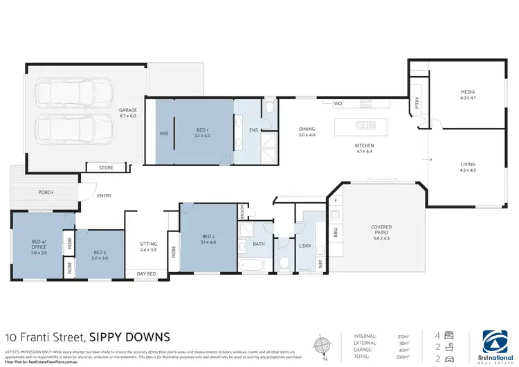 Floorplan of Homely house listing, 10 Franti Street, Sippy Downs QLD 4556