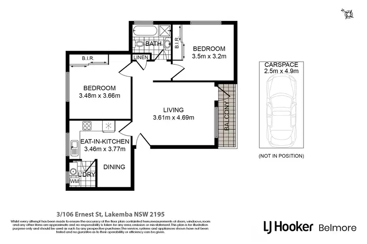 Floorplan of Homely apartment listing, 3/104-106 Ernest Street, Lakemba NSW 2195