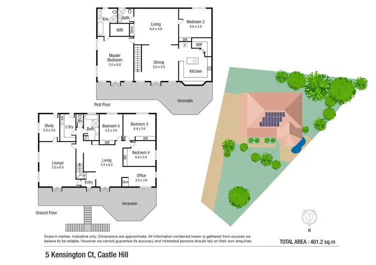 Floorplan of Homely house listing, 5 Kensington Court, Castle Hill QLD 4810