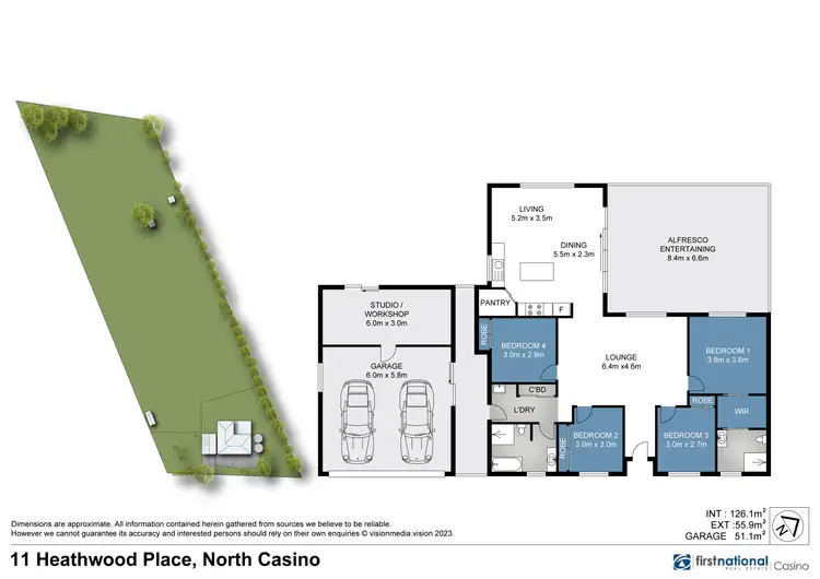 Floorplan of Homely house listing, 11 Heathwood Place, North Casino NSW 2470