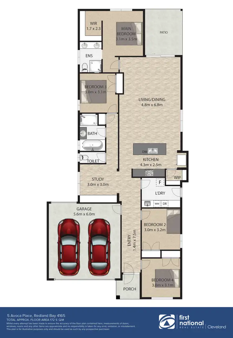 Floorplan of Homely house listing, 5 Avoca Place, Redland Bay QLD 4165