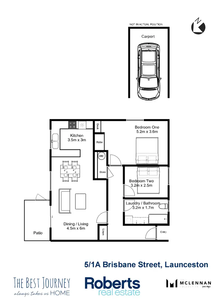 Floorplan of Homely unit listing, 5/1A Brisbane Street, Launceston TAS 7250