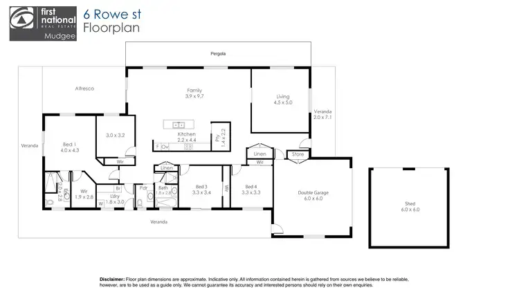 Floorplan of Homely house listing, 6 Rowe Street., Mudgee NSW 2850