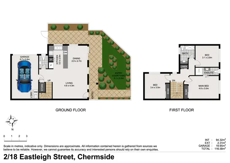 Floorplan of Homely townhouse listing, 2/18 Eastleigh Street, Chermside QLD 4032