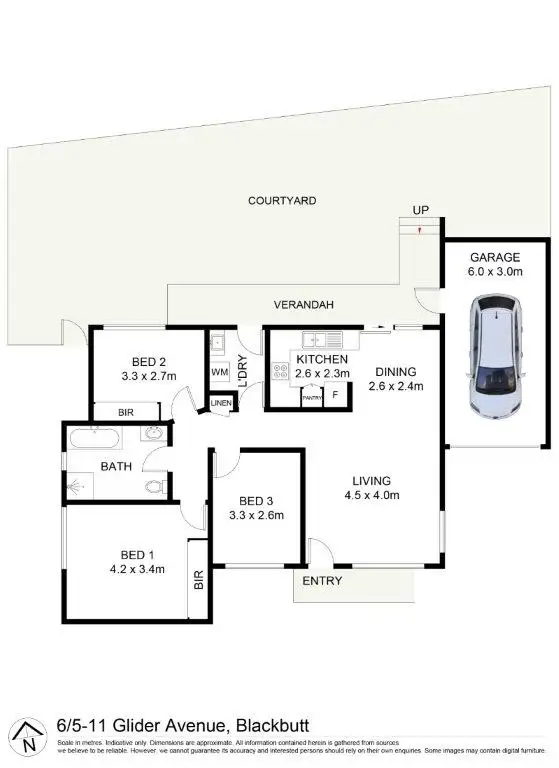 Floorplan of Homely villa listing, 6/5-11 Glider Avenue, Blackbutt NSW 2529