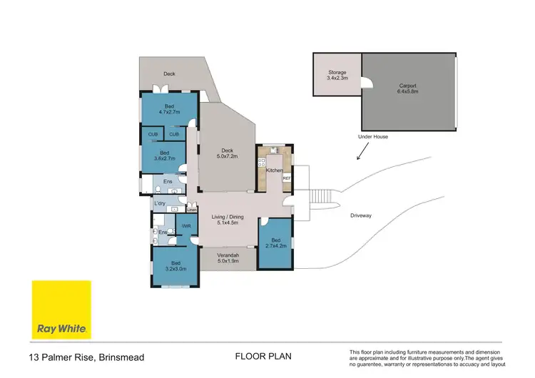 Floorplan of Homely house listing, 13 Palmer Rise, Brinsmead QLD 4870