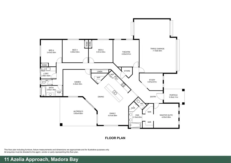 Floorplan of Homely house listing, 11 Azelia Approach, Madora Bay WA 6210