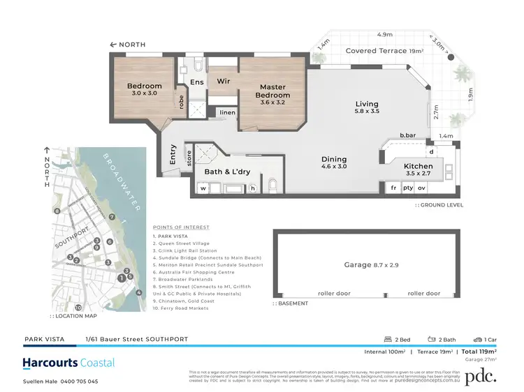 Floorplan of Homely unit listing, Unit 1/61 Bauer Street, Southport QLD 4215