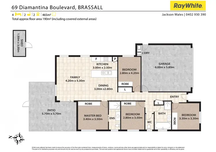 Floorplan of Homely house listing, 69 Diamantina Boulevard, Brassall QLD 4305
