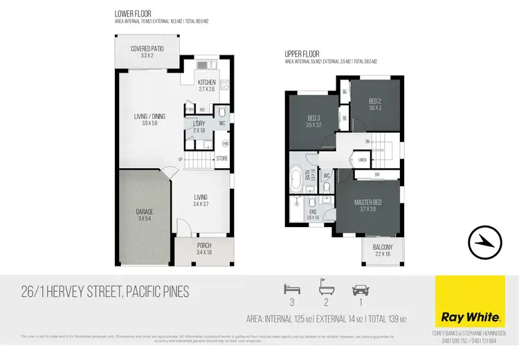 Floorplan of Homely townhouse listing, 26/1 Hervey Street, Pacific Pines QLD 4211