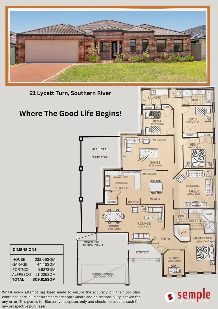 Floorplan of Homely house listing, 21 Lycett Turn, Southern River WA 6110