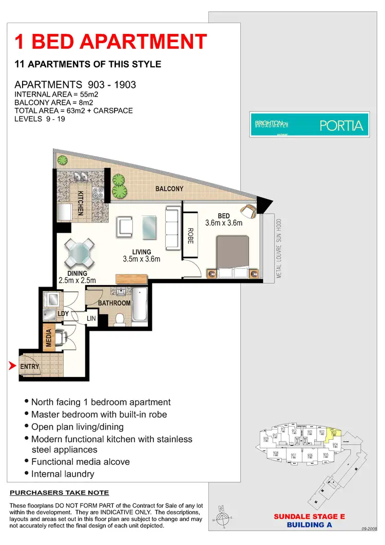 Floorplan of Homely apartment listing, 1103/2 Aqua Street, Southport QLD 4215